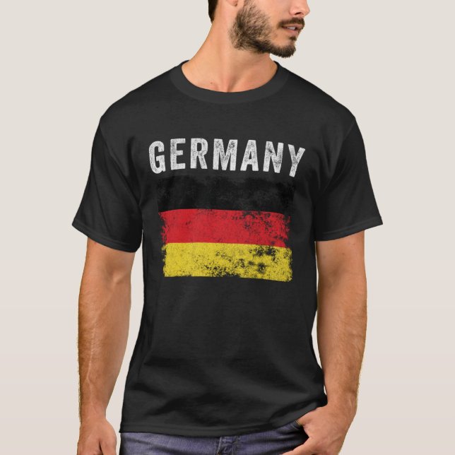 Tyskland Flagga Distress Manar Women Kids German F T Shirt (Framsida)