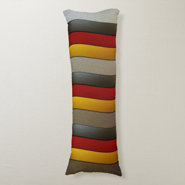 Tyskland Flagga Färg-Chrome av Shirley Taylor Kroppskudde (Framsidan Vertikal)