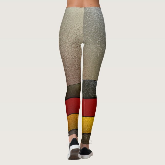 Tyskland Flagga Färg-Chrome av Shirley Taylor Leggings (Baksida)