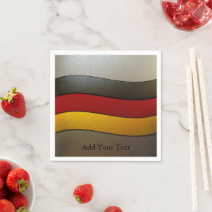Tyskland Flagga Färg-Chrome av Shirley Taylor Pappersservett