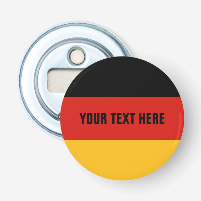 TYSKLAND FLAGGA FÄRG + din text Flasköppnare (Framsidan)