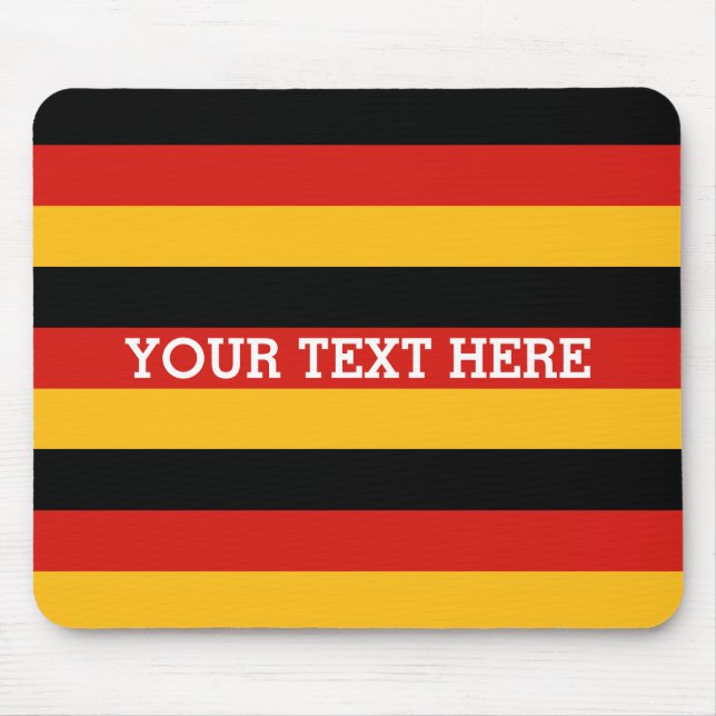 TYSKLAND FLAGGA FÄRG + din text Musmatta (Framsidan)