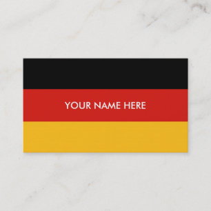 TYSKLAND FLAGGA FÄRG + din text Visitkort