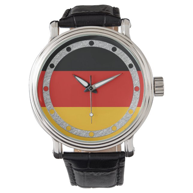 TYSKLAND FLAGGA FÄRG + era idéer Armbandsur (Framsida)