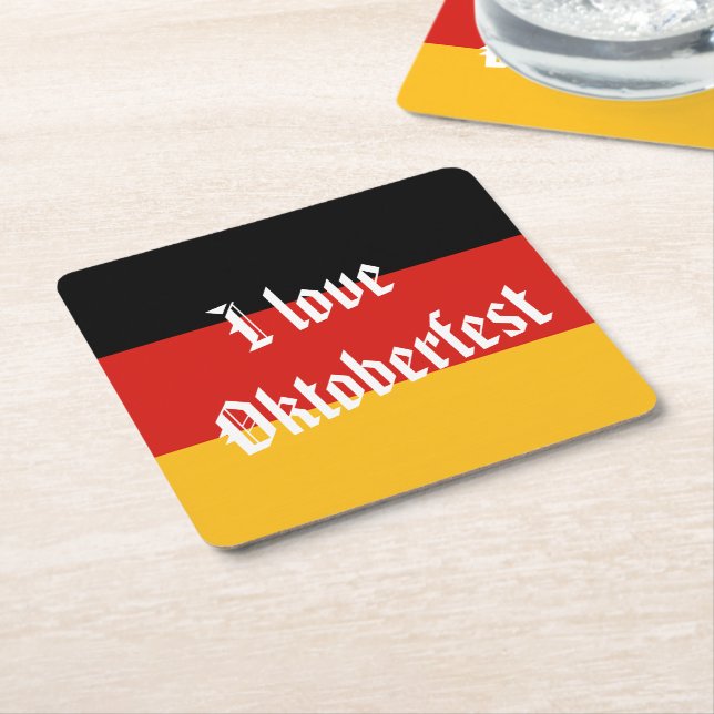 TYSKLAND FLAGGA FÄRG + era idéer Underlägg Papper Kvadrat (Vinklad)