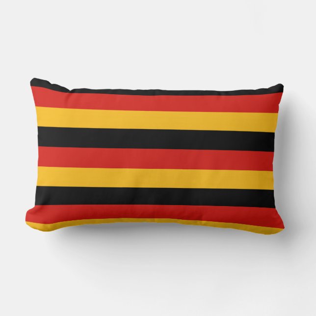TYSKLAND FLAGGA FÄRGER LUMBARKUDDE (Framsida)