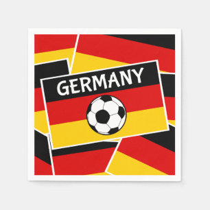 Tyskland Flagga Football Pappersservett