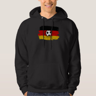 Tyskland Flagga Fotboll Germans Fläkt Hoodie