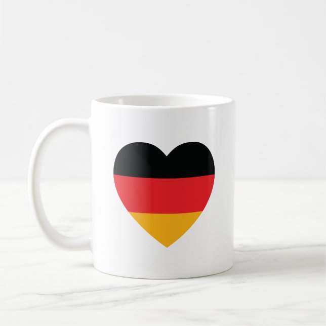 Tyskland Flagga Heart Coffee Mugg (Vänster)