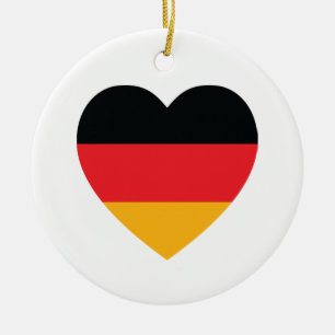 Tyskland Flagga Heart Ornament