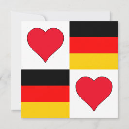 Tyskland Flagga Heart Patriotic German Hälsning Kort