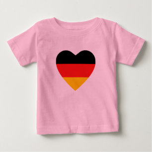 Tyskland Flagga Heart T-Shirt