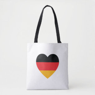 Tyskland Flagga Heart Tote Bag Tygkasse