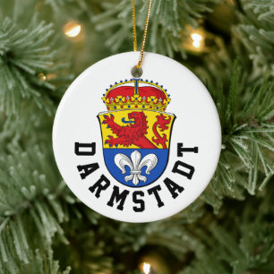 Tyskland flagga i Darmstadt Julgransprydnad Keramik