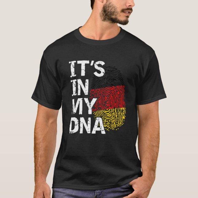 Tyskland Flagga i mina tyska rötter T Shirt (Framsida)