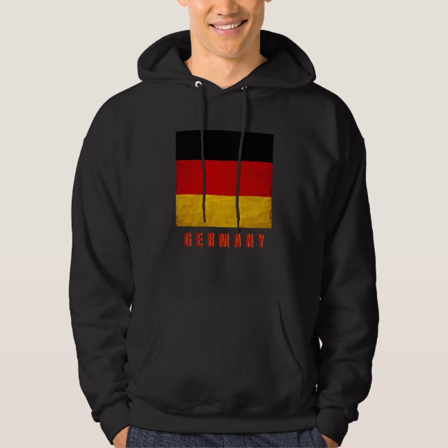 TYSKLAND Flagga, In Grunge, Design 2021 - Hoodie (Framsida)