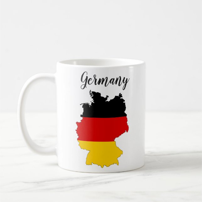 Tyskland Flagga Karta Kaffemugg (Vänster)