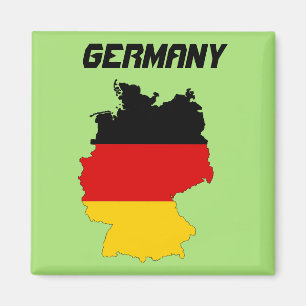 Tyskland Flagga Karta Magnet