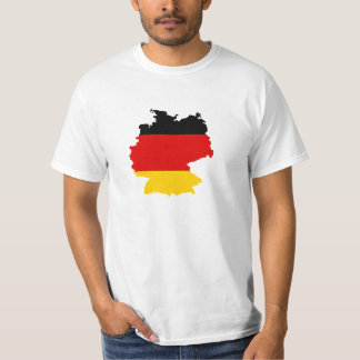 Tyskland Flagga-karta T Shirt