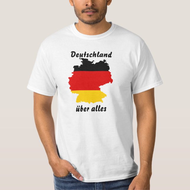 Tyskland Flagga-karta T-shirt (Framsida)