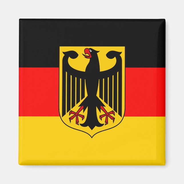 Tyskland Flagga Magnet (Framsidan)