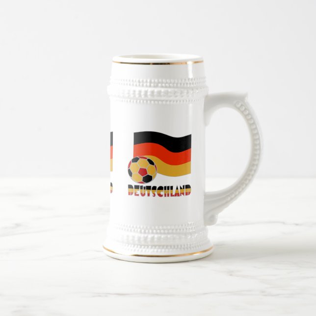 Tyskland Flagga med fotboll Grå kant Sejdel (Höger)