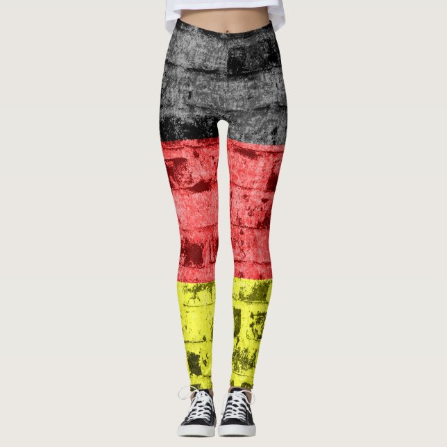 Tyskland Flagga nr 2 Leggings (Framsida)
