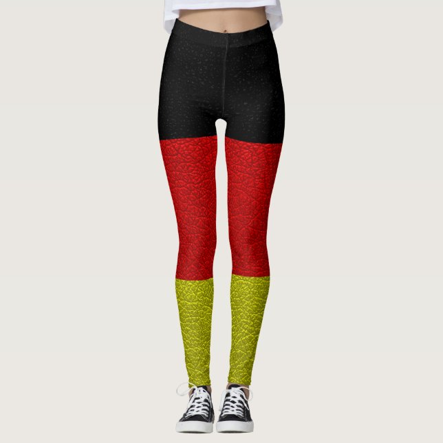 Tyskland Flagga nr 6 Leggings (Framsida)