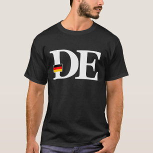 Tyskland Flagga och Land Initialer T Shirt