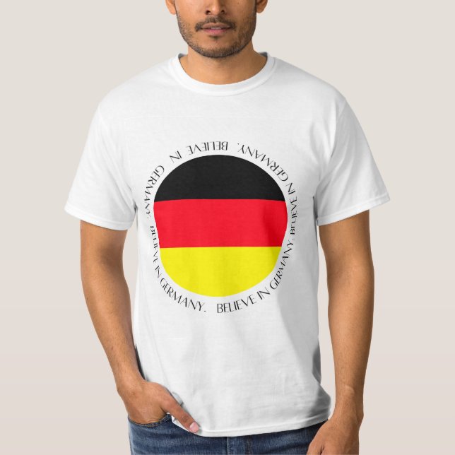 Tyskland Flagga Patriotisk Kläder T Shirt (Framsida)