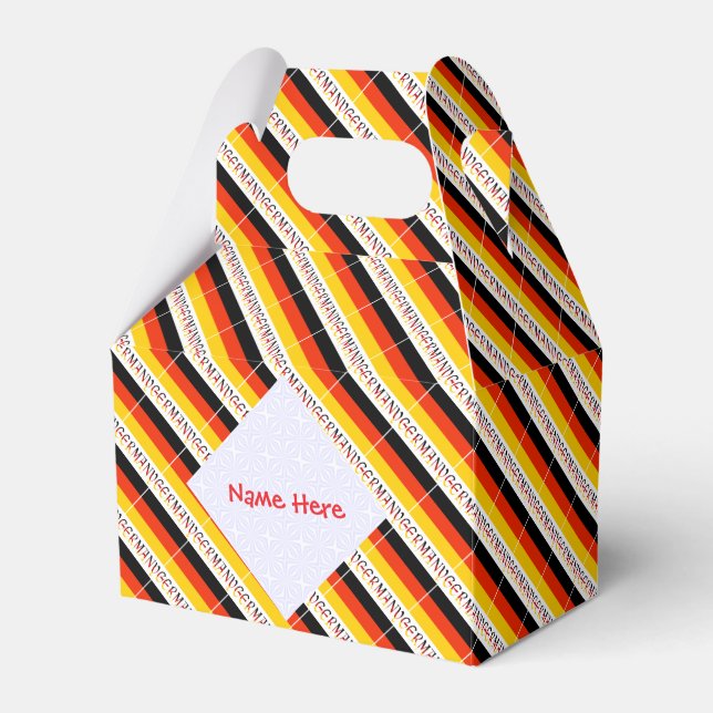 Tyskland Flagga Personlig Gavel Presentaskar (Framsidan Sidan)