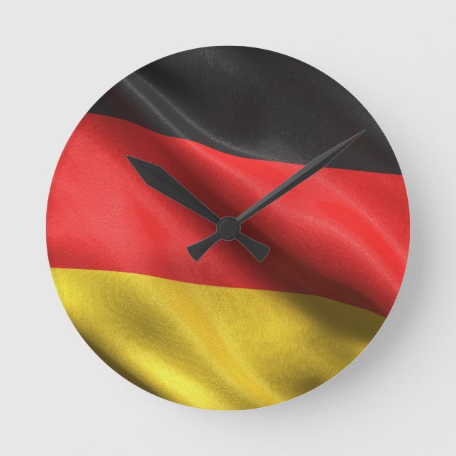 Tyskland flagga rund klocka (Framsida)