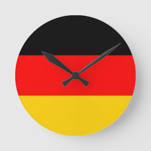 Tyskland Flagga Rund Klocka