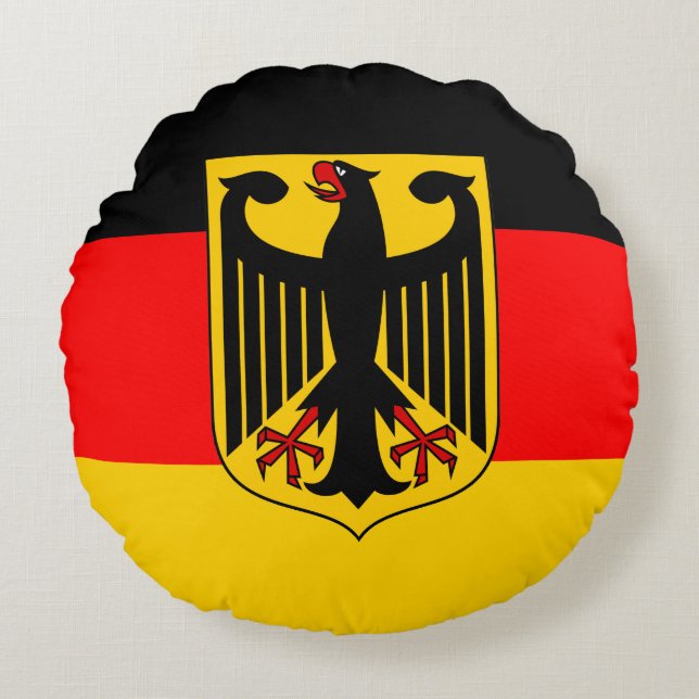 Tyskland Flagga Rund Kudde (Framsidan)