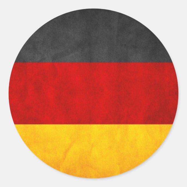 Tyskland Flagga Runt Klistermärke (Framsida)