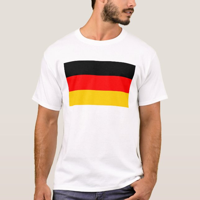 Tyskland Flagga T Shirt (Framsida)