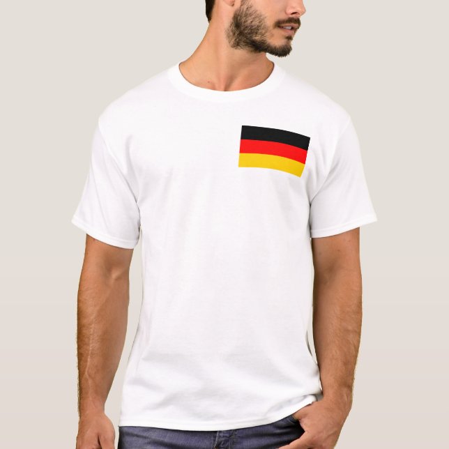 Tyskland Flagga T Shirt (Framsida)