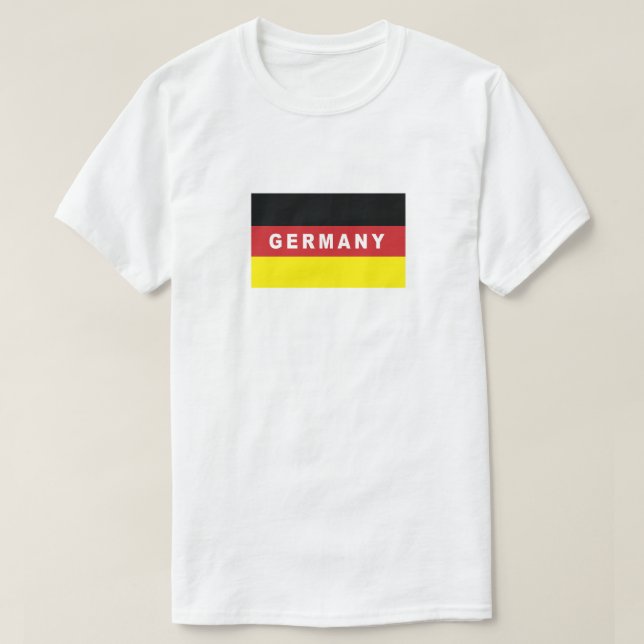 Tyskland Flagga T Shirt (Design framsida)