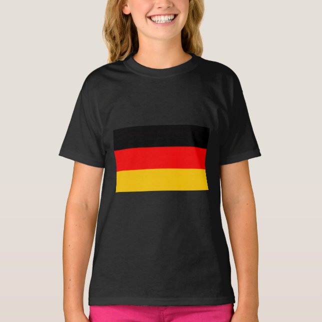 Tyskland Flagga T Shirt (Framsida)