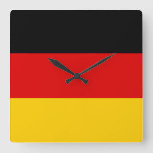 Tyskland flagga - Tyskland Fyrkantig Klocka