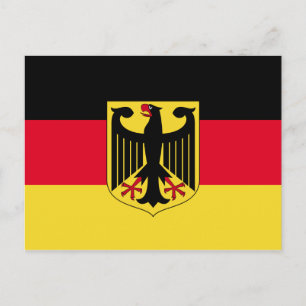 Tyskland Flagga Vykort