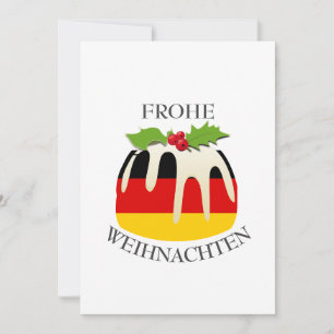 TYSKLAND FLAGGA Weihnachtspudding Fressivt Julkort
