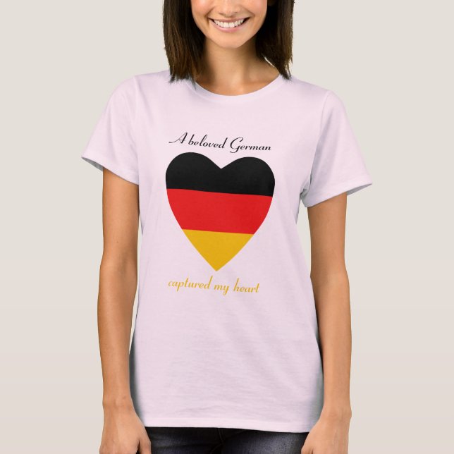 Tyskland flaggaälsklingT-tröja T Shirt (Framsida)