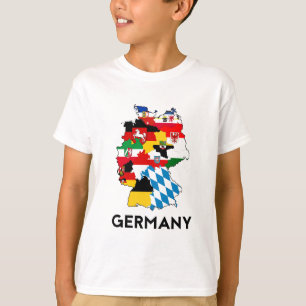 tyskland flaggakarta tee shirt