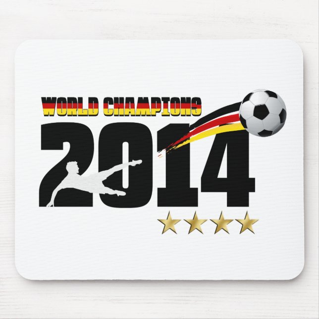 Tyskland fotboll 2014 för flaggavärldsmästare musmatta (Framsidan)