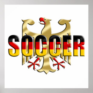 Tyskland fotbollflaggafotboll fläktar gåvor poster