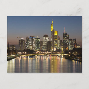 Tyskland gåva från Frankfurt Skyline Poster Helg Vykort