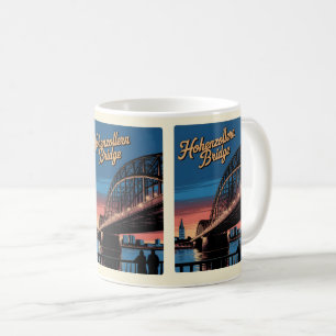 tyskland gåva från vintage Hohenzollern Bridge-col Kaffemugg