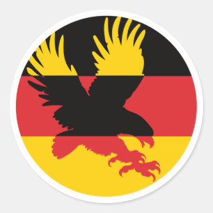 Tyskland Golden Eagle German National Animal Flagg Runt Klistermärke
