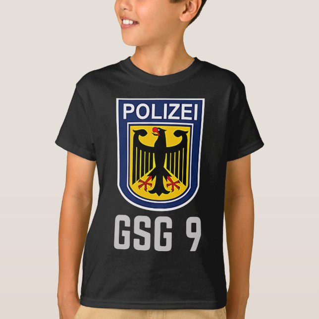 Tyskland GSG 9 Bundespolizei Police Speciell Force T Shirt (Framsida)